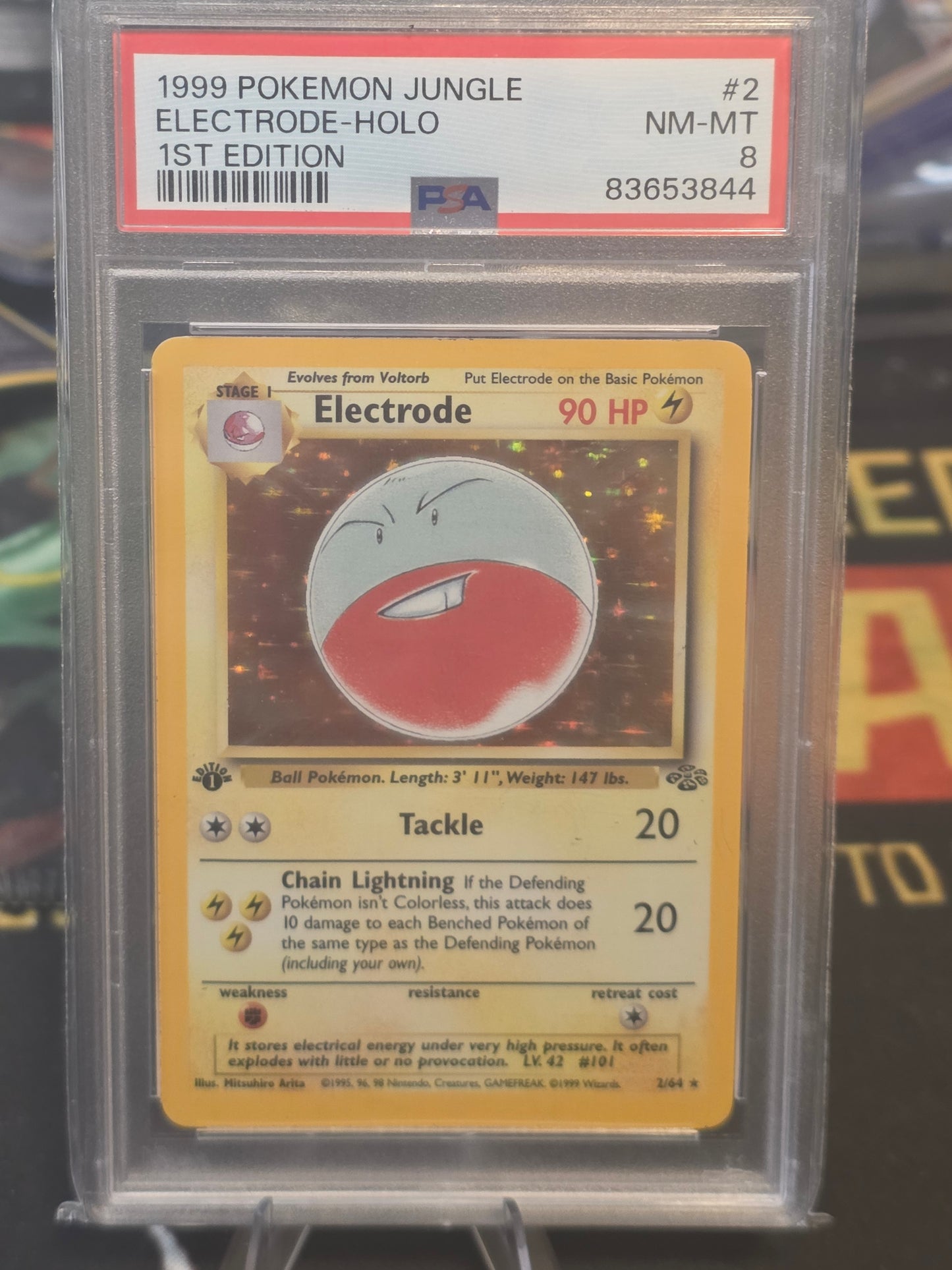 Electrode Holo 1st Edition PSA 8 1999 Pokemon Jungle #2
