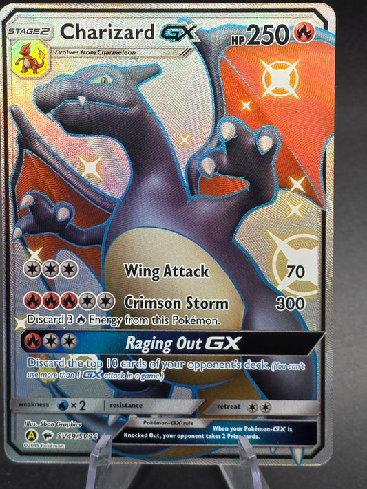 Charizard GX Hidden Fates Holo Full Art Ultra Rare Card SV49/SV94 MINTY