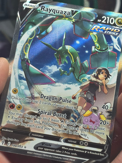 Rayquaza V (Alternate Full Art) 194/203 SWSH07: Evolving Skies Holo