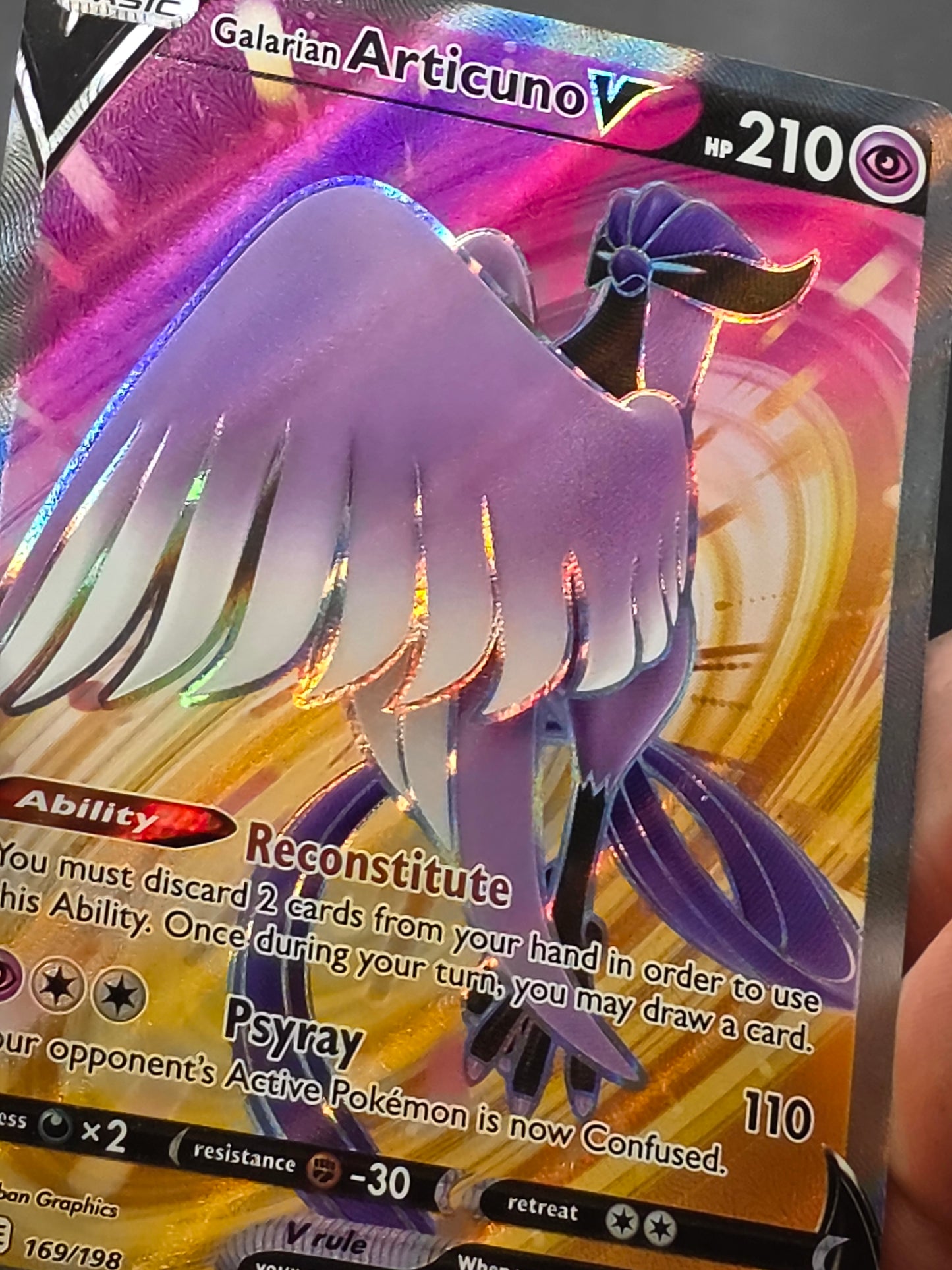 Galarian Articuno V (Full Art) Ultra Rare SWSH06: Chilling Reign 169/198 NM
