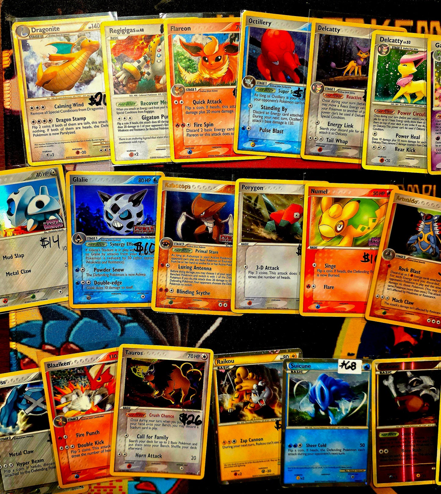 LOT of 50 Holo and Rh stamped mid era cards all in good shape