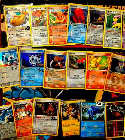 LOT of 50 Holo and Rh stamped mid era cards all in good shape