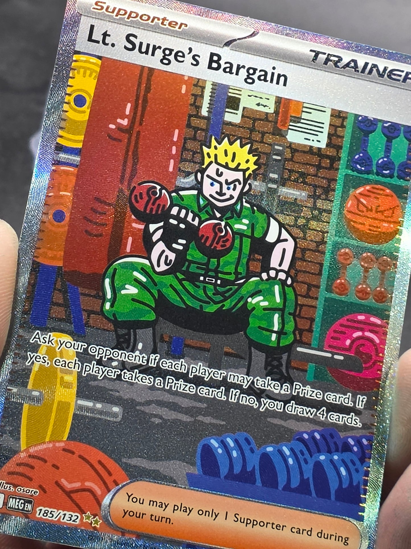 Lt. Surge's Bargain SIR Mega Evolution 185/132 Pokemon TCG NM