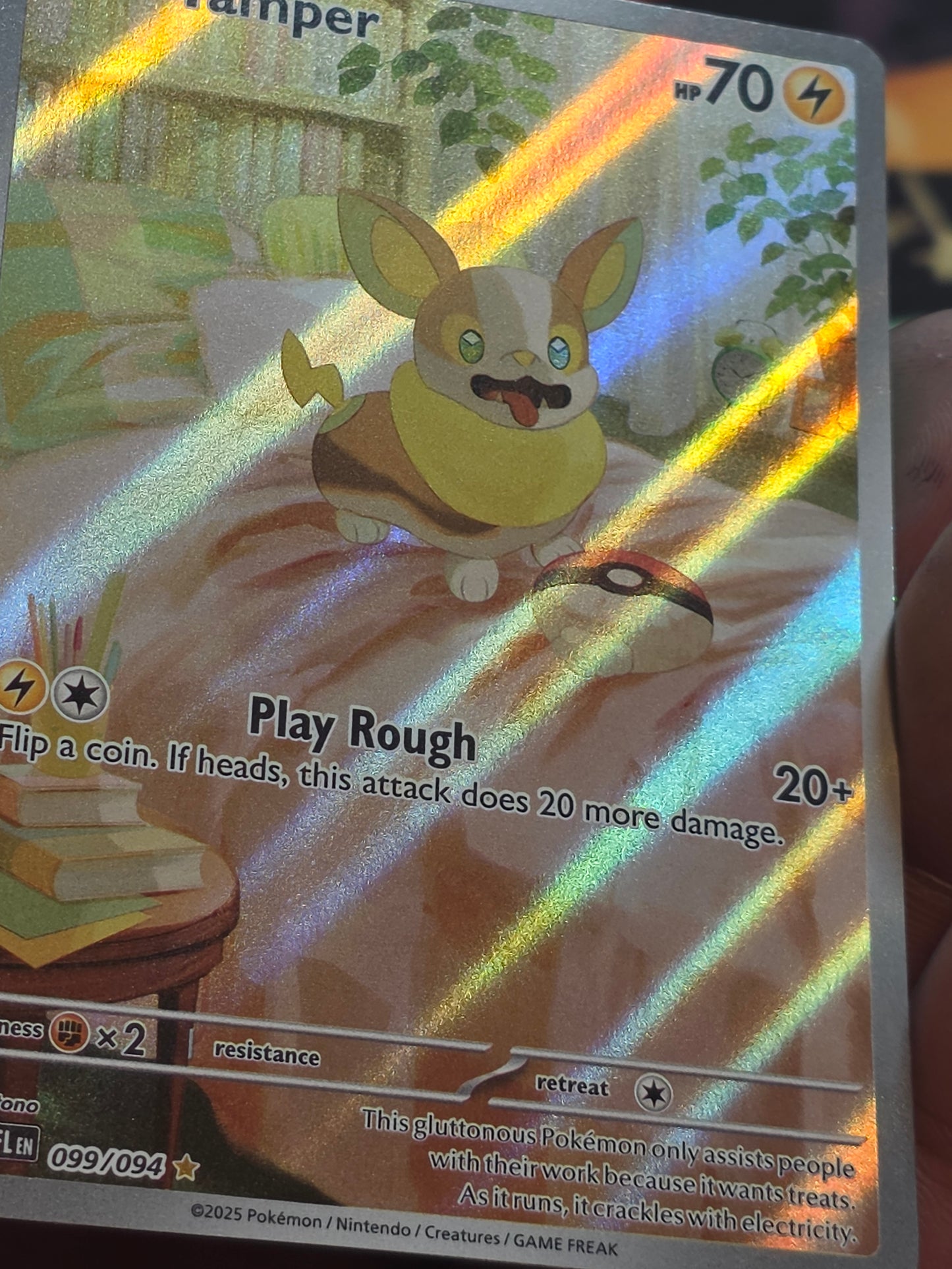 YAMPER 099/094 FULL ART RARE PHANTASMAL FLAMES POKEMON MEGA 2025