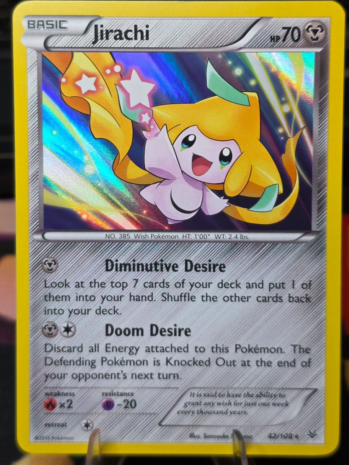 Jirachi 42/108 Holo Rare Roaring Skies Pokemon