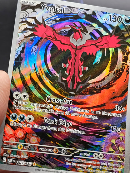 Pokémon TCG Yveltal Paradox Rift Holo Card 205/182 Illustration Rare 205/182
