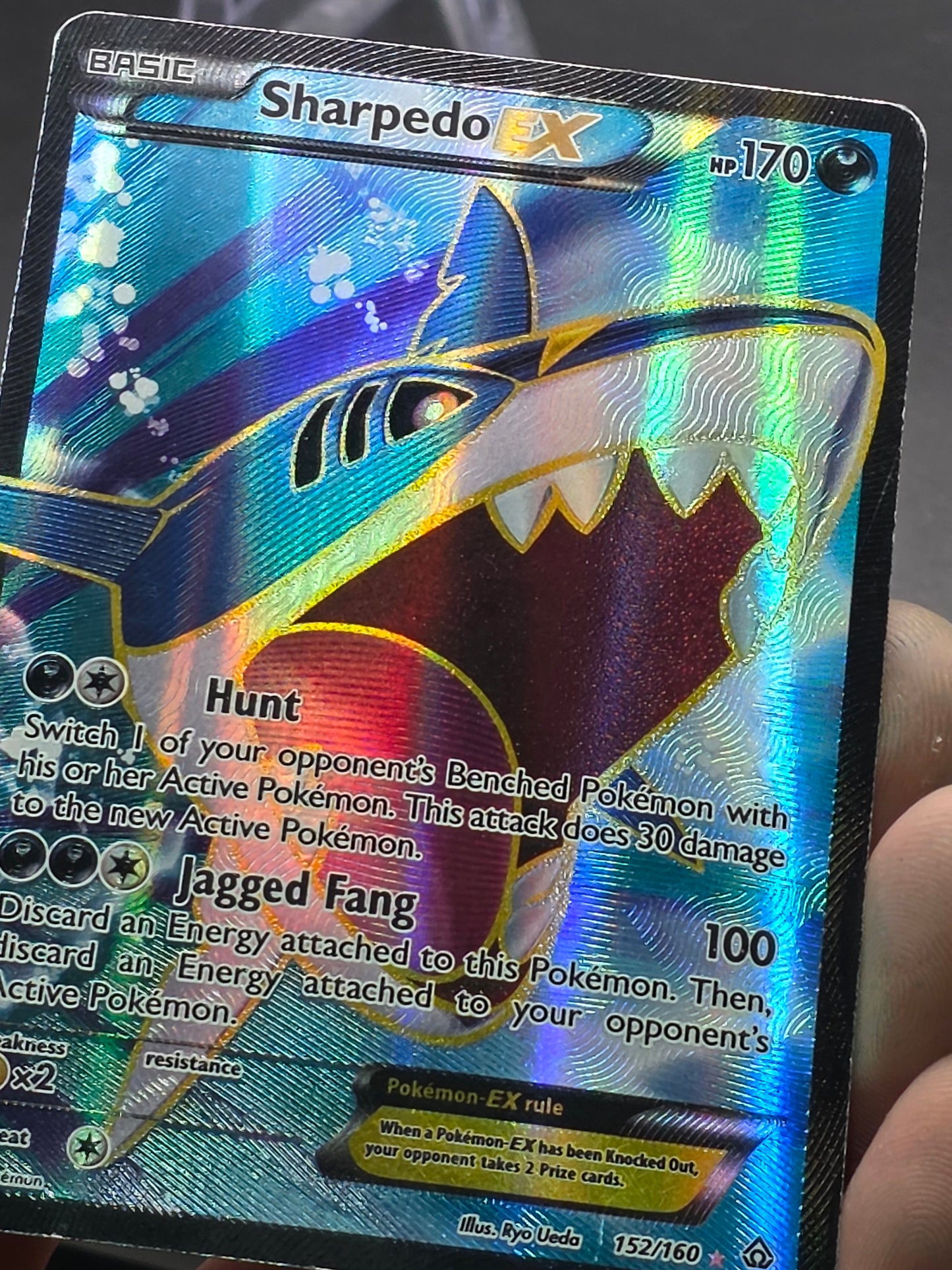 Sharpedo EX (152 Full Art) 152/160 XY - Primal Clash Holo MP