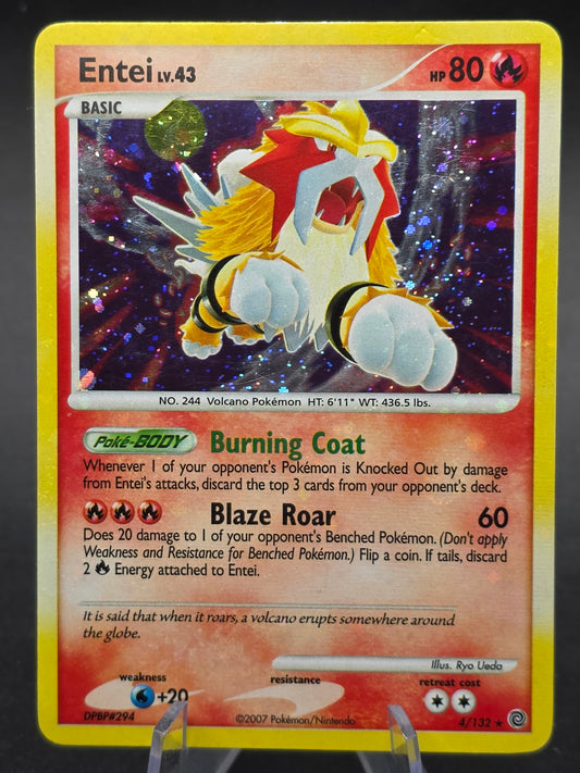 Entei 4/132 Secret Wonders Cosmos Holo Rare Pokemon TCG MP HOLO BLEED