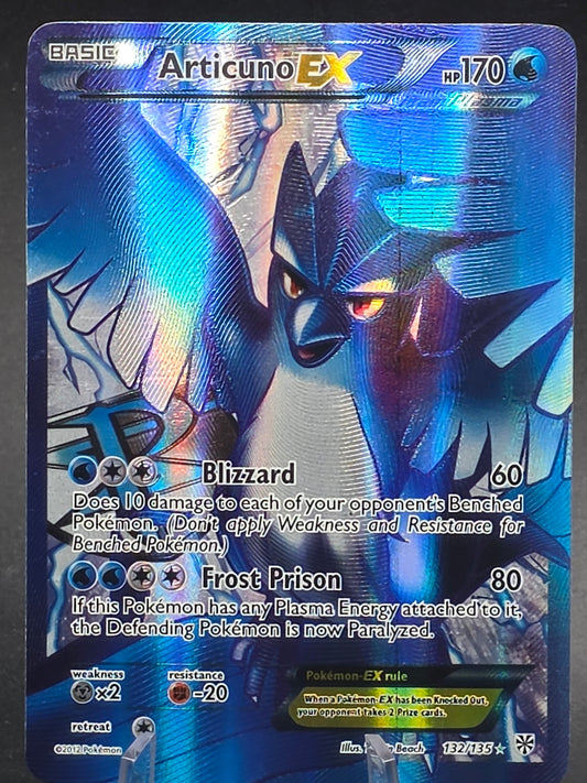 Articuno EX ULTRA RARE Team Plasma Storm 132/135 Pokemon Holo Foil LP