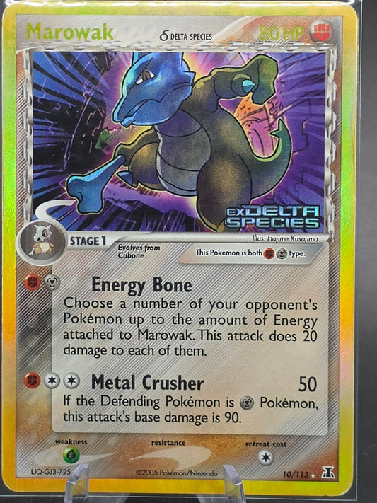 Marowak EX Delta Species 10/113 Reverse Holo Holo Rare Stamp LP