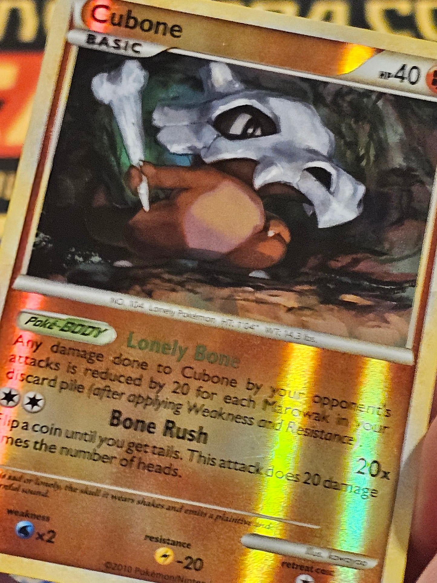 Cubone 60/102 Common HGSS Triumphant Pokemon Reverse Holo lp