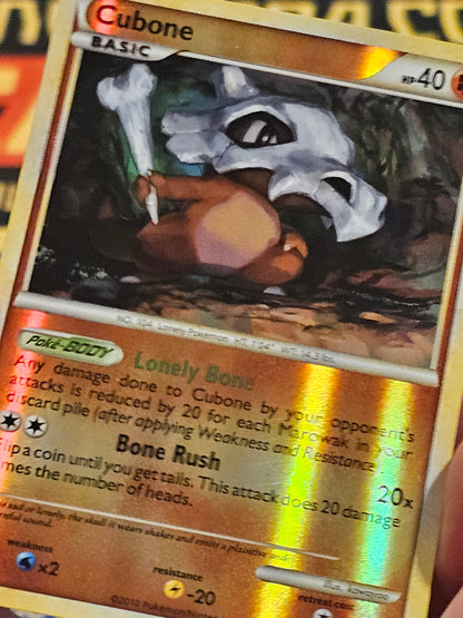 Cubone 60/102 Common HGSS Triumphant Pokemon Reverse Holo lp
