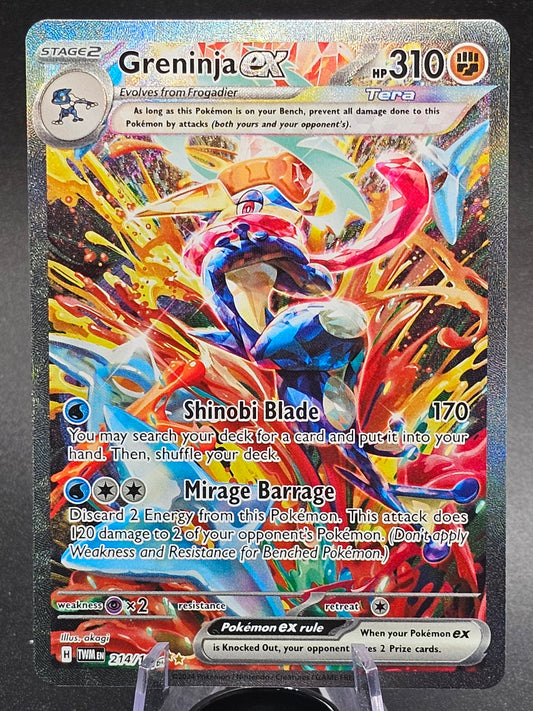 2024 POKEMON GRENINJA EX TWILIGHT MASQUERADE SPECIAL ILLUSTRATION #214/167 NM/M