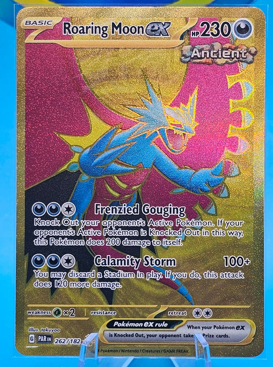 Roaring Moon EX 262/182 Full Art NM/M Paradox Rift Pokemon Card 262/182