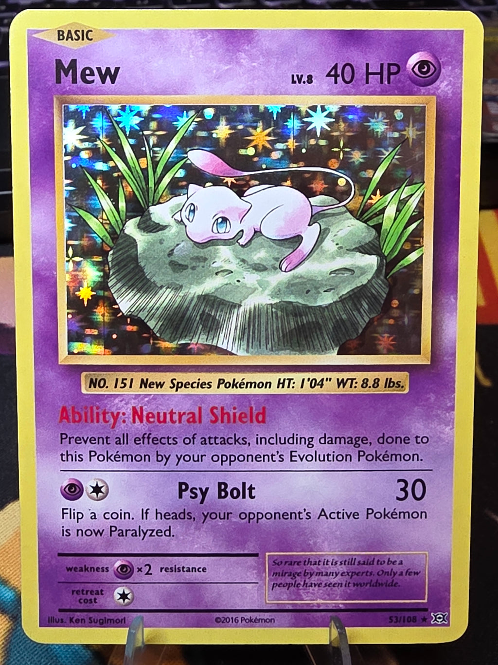 Mew 53/108 Holo Rare Evolutions Pokemon Holo