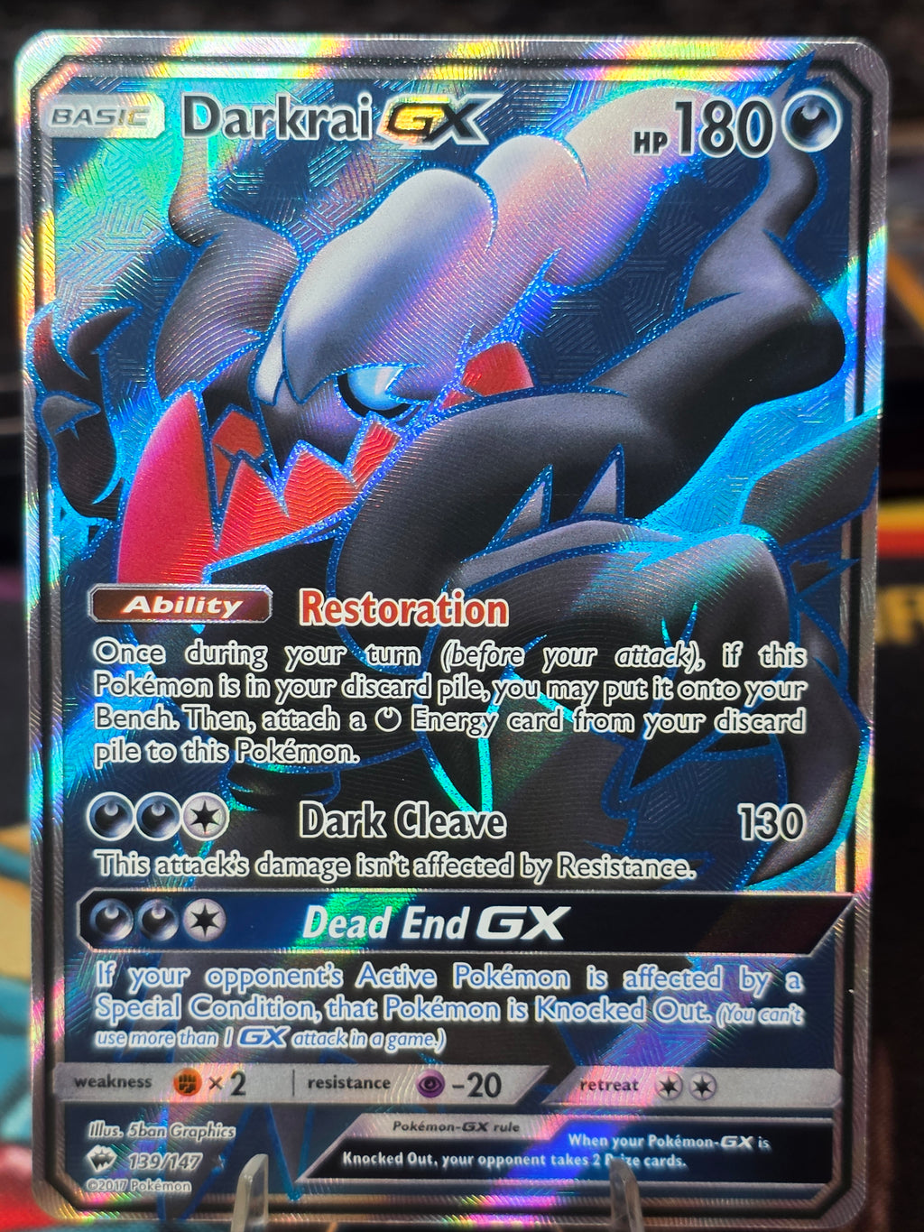 Darkrai GX (Full Art) 139/147 Sm-Burning Shadows Holo