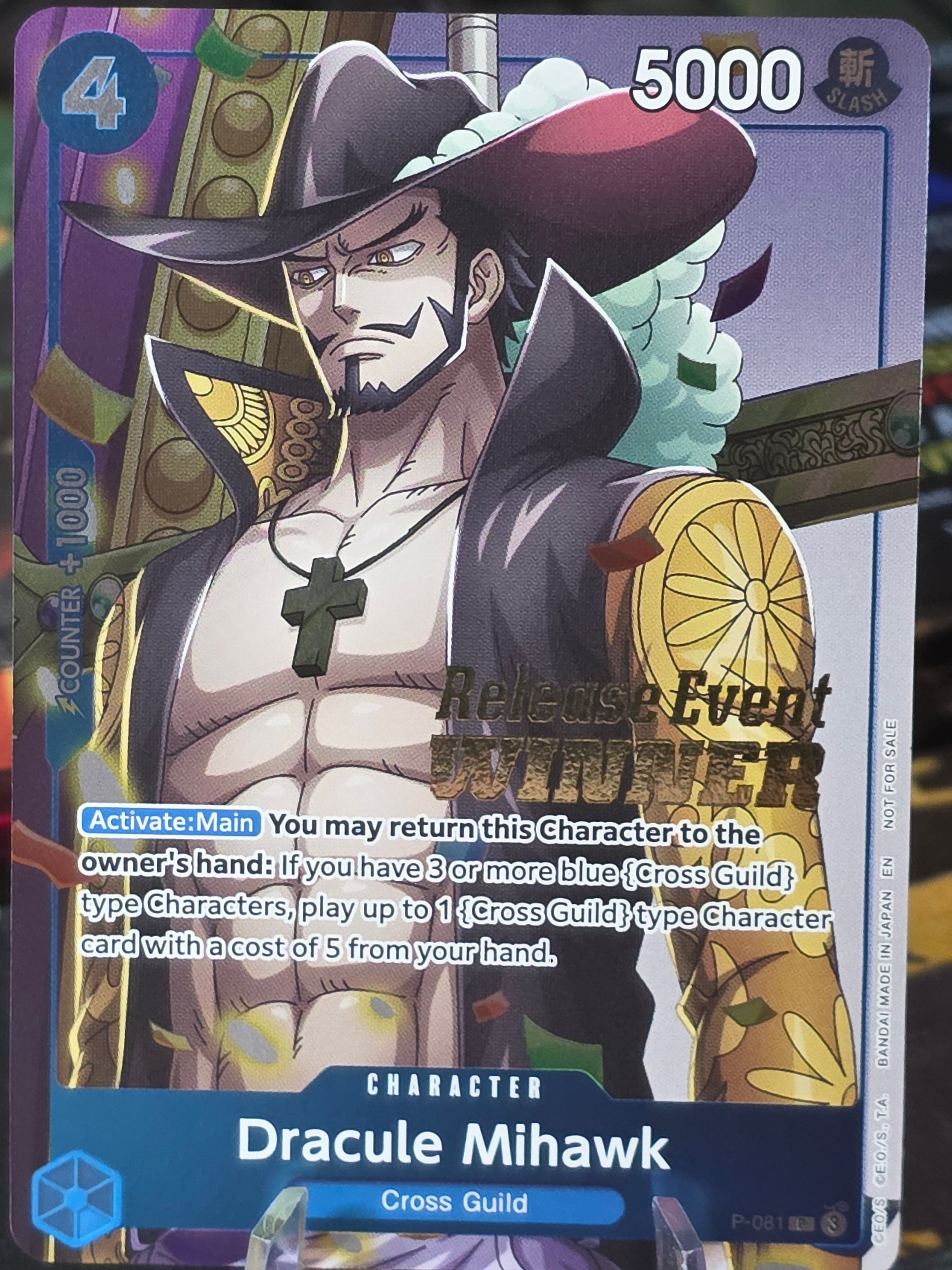 Dracule Mihawk (OP11 Release Event Winner) Foil PR One Piece Promotion Cards