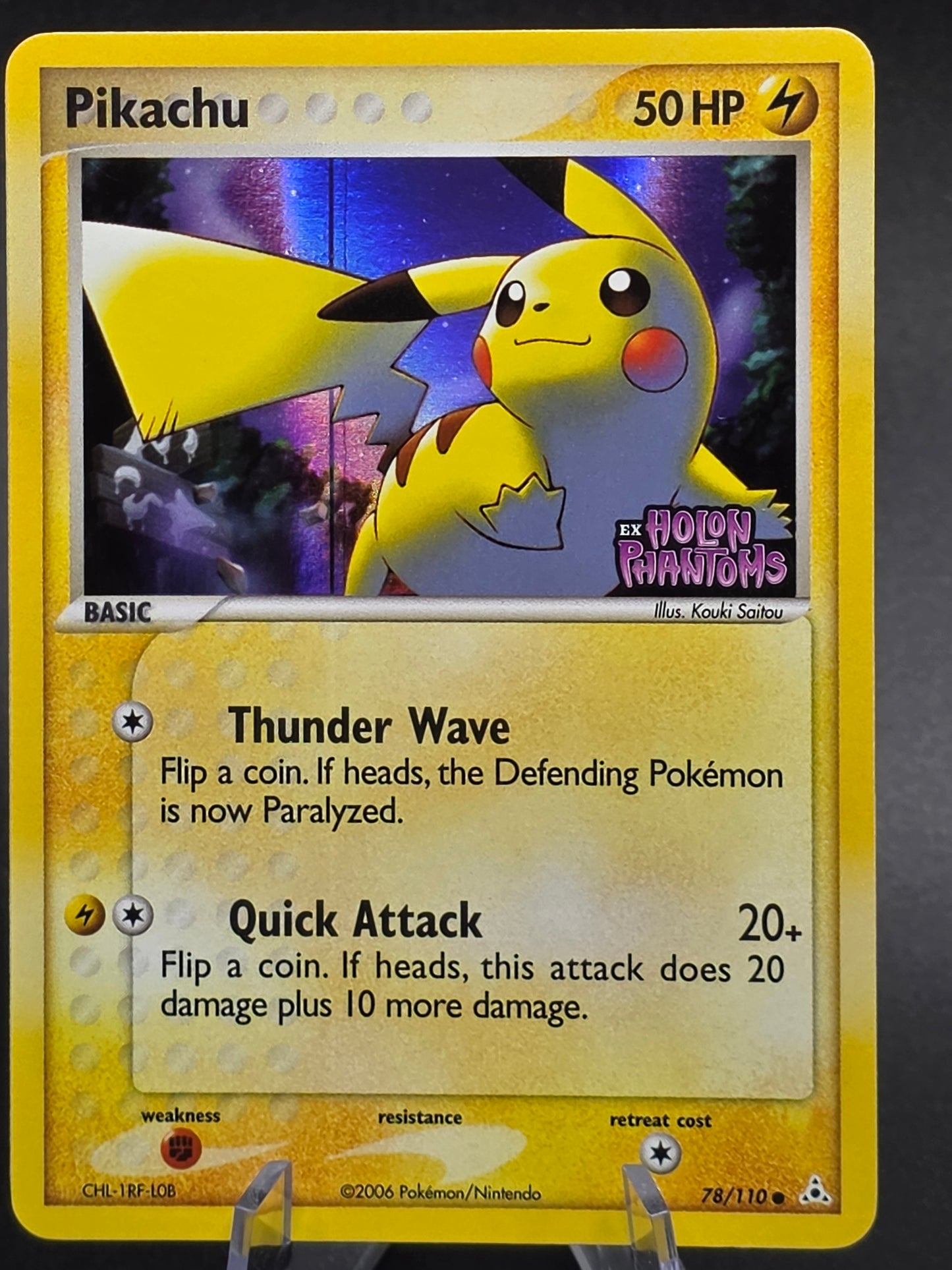 Pikachu 78/110 Holon Phantoms Stamped Reverse Holo Card NM