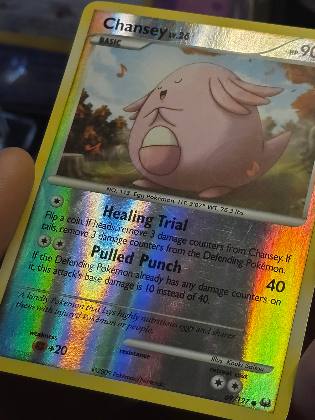 CHANSEY 69/127 COMMON PLATINUM POKEMON REVERSE HOLO