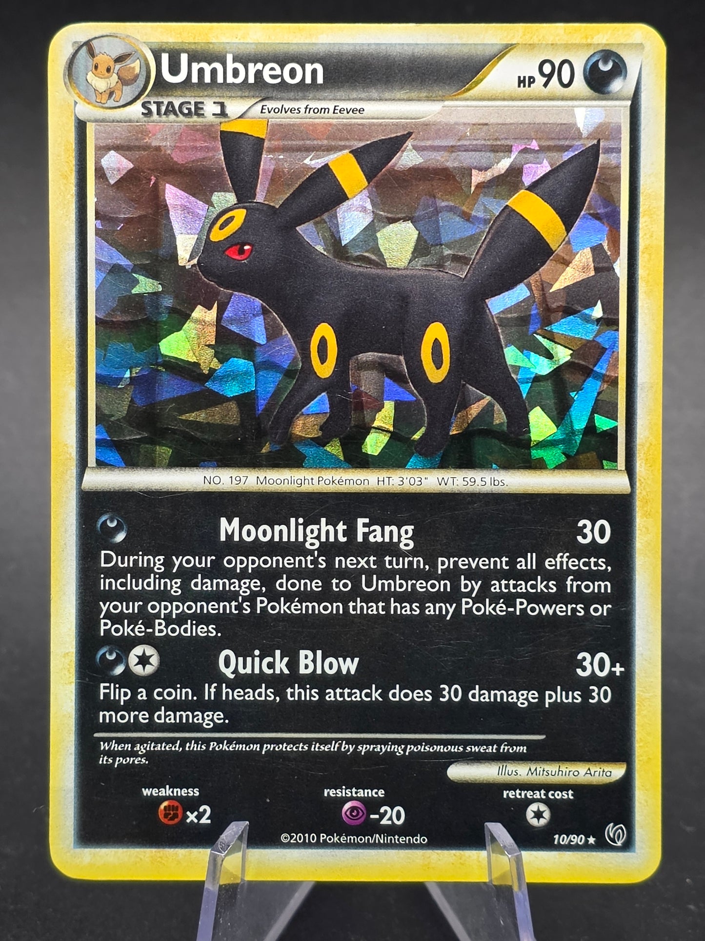 Umbreon 10/90 Undaunted Cracked Ice Holo Rare Pokemon TCG LP