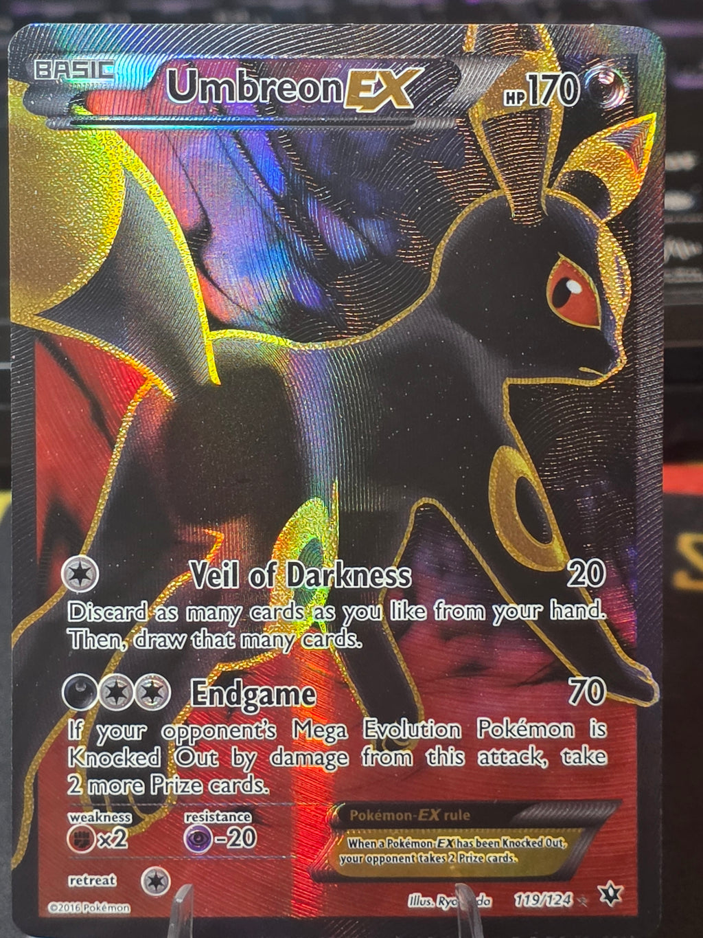 Umbreon EX 119/124 Ultra Rare Fates Collide Pokemon 2016 Very Lightly Played