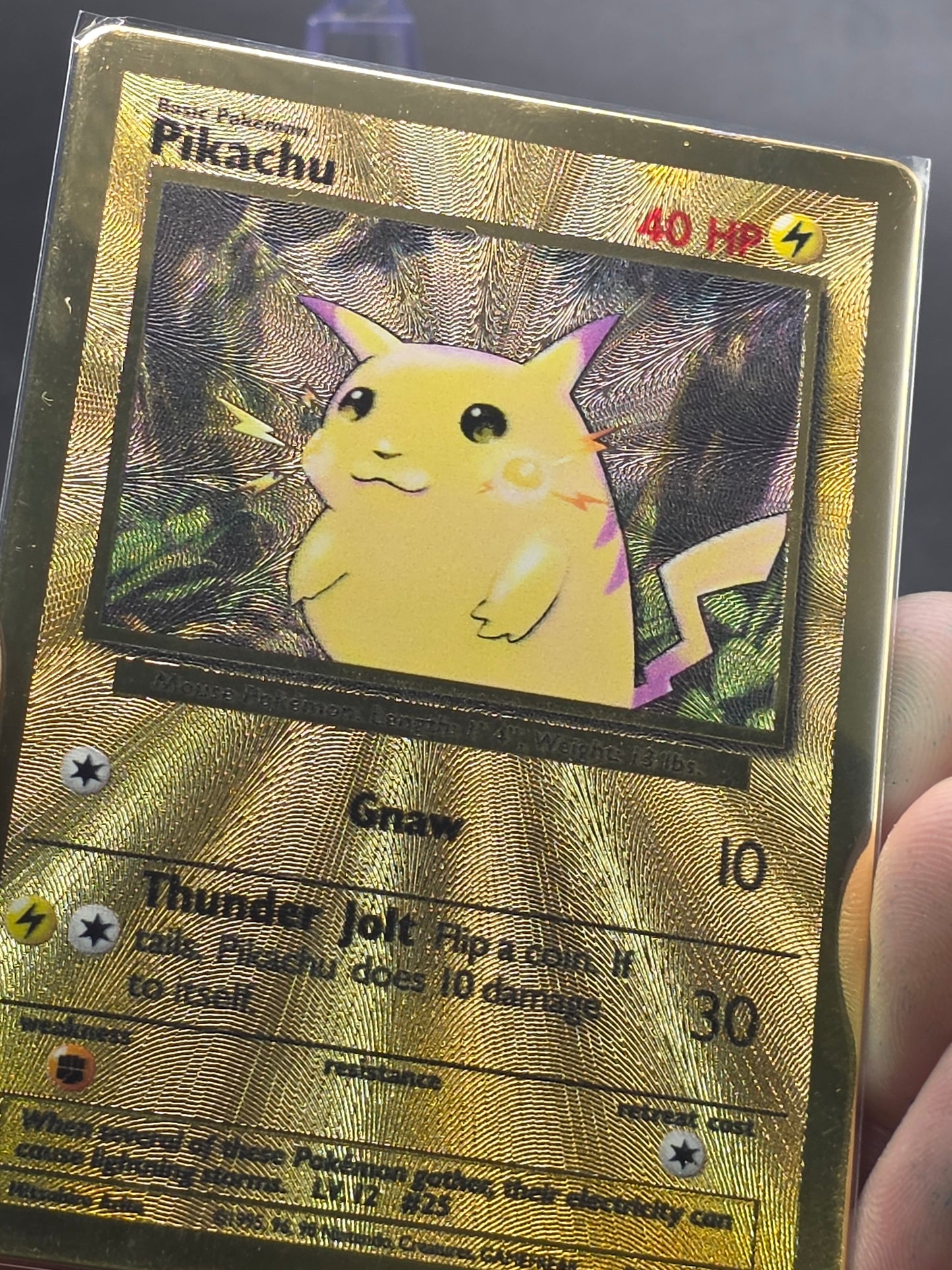 Pokemon Celebrations Premium Collection Gold Metal Pikachu 58/102 NM