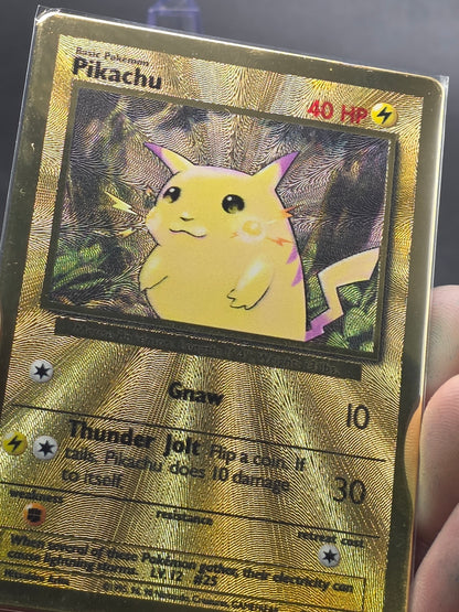 Pokemon Celebrations Premium Collection Gold Metal Pikachu 58/102 NM