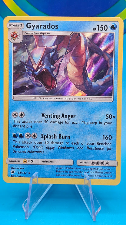 GYARADOS #33 HOLO RARE NM BURNING SHADOWS