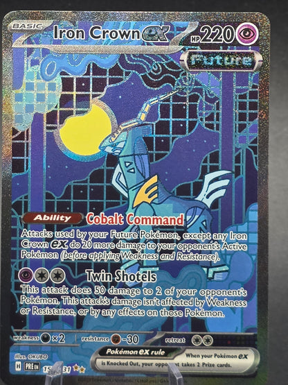 Iron Crown ex 158/131 Sv: Prismatic Evolutions Special Illustration Rare Holo NM