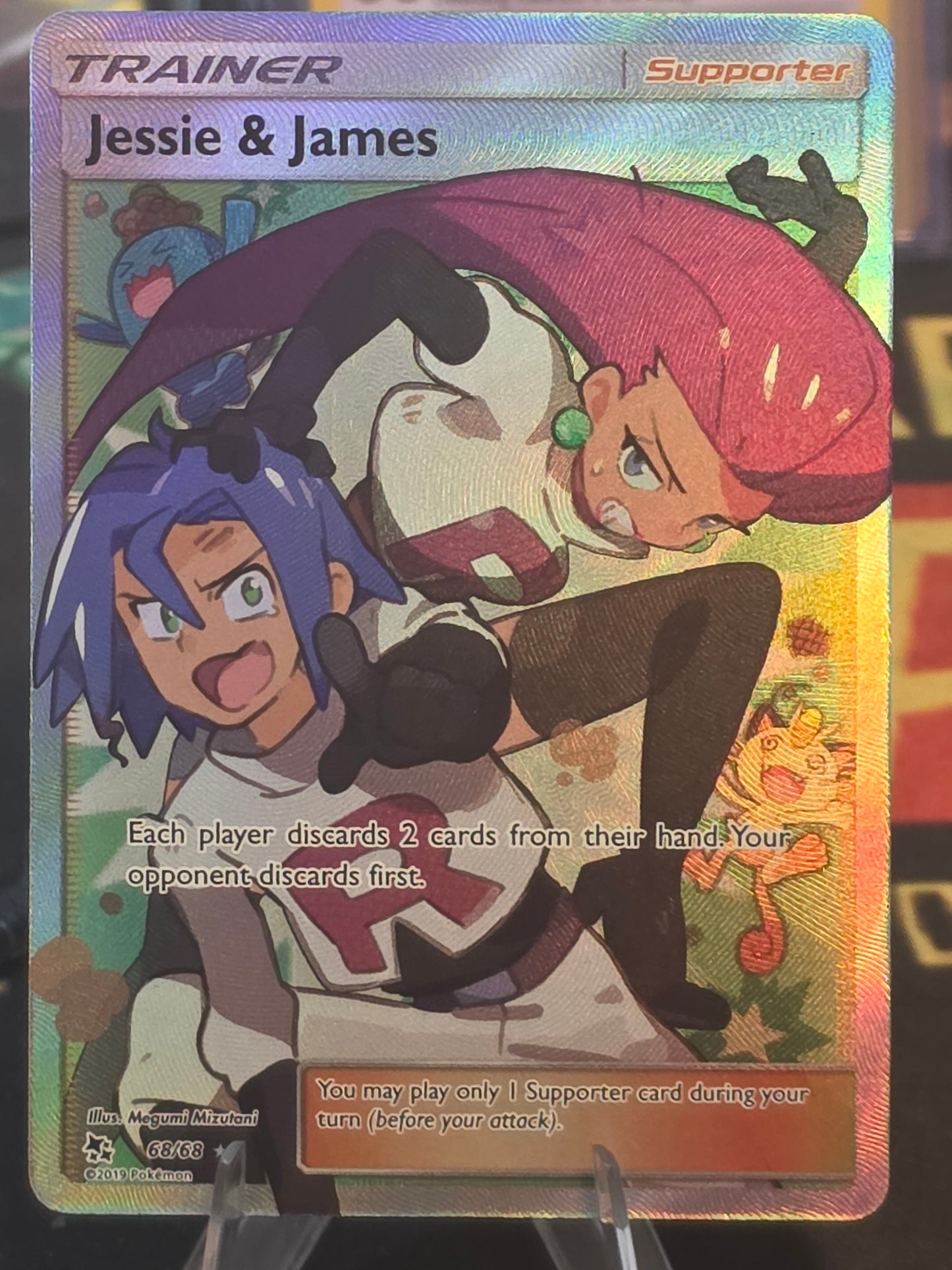 Jessie & James (Full Art) 68/68 Hidden Fates Holo Pokemon