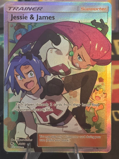 Jessie & James (Full Art) 68/68 Hidden Fates Holo Pokemon