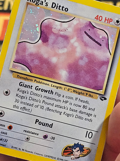Koga’s Ditto 10/132 Gym Challenge Holo Rare LPMP