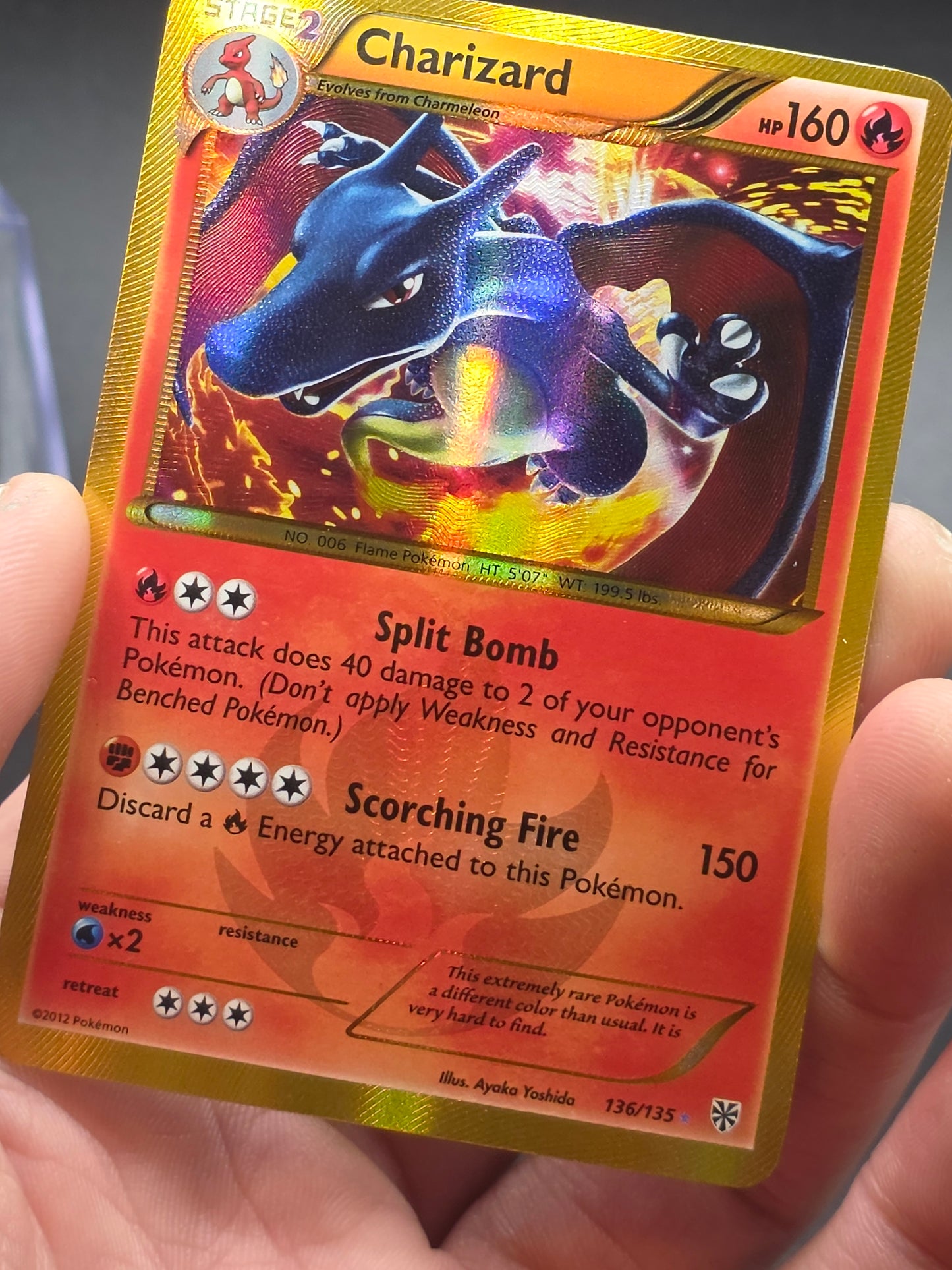 Charizard 136/135 (Shiny Secret Rare) BW Plasma Storm Holo amp