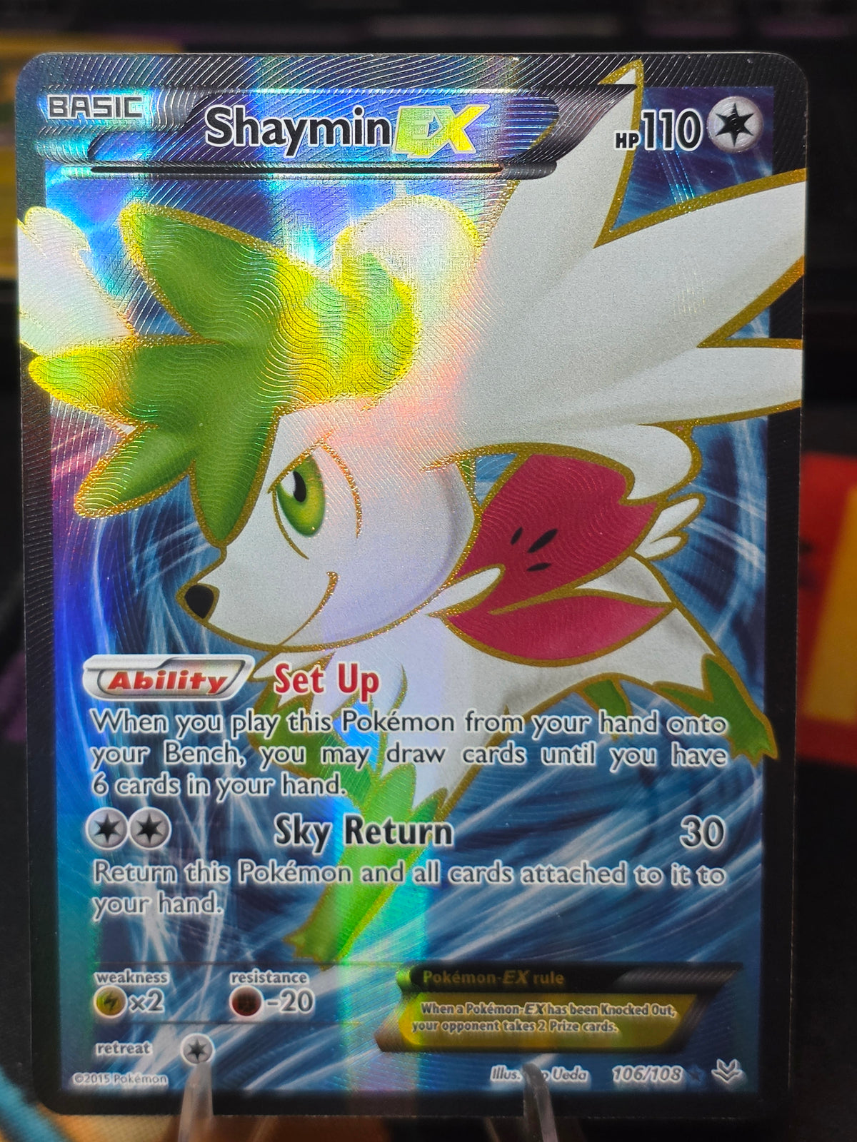 Shaymin EX (106 Full Art) Roaring Skies Ultra Rare 106
