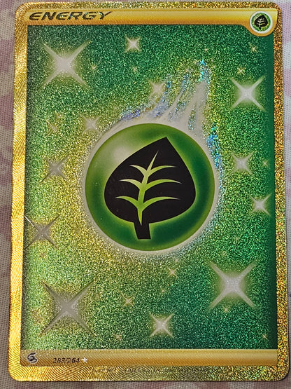 Grass Energy 283/264 - Fusion Strike Gold Secret Rare Pokemon TCG NM 283/264
