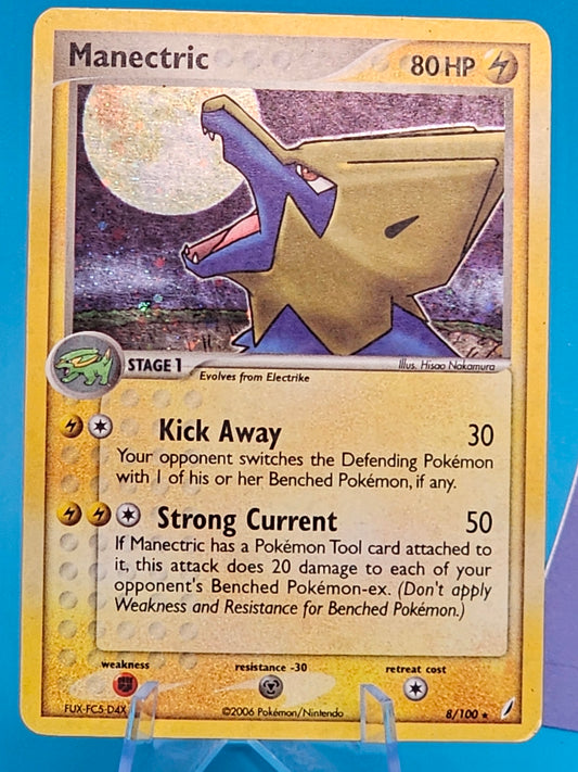 MANECTRIC 8/100 EX Crystal Guardians Rare Holo Pokemon Card MP