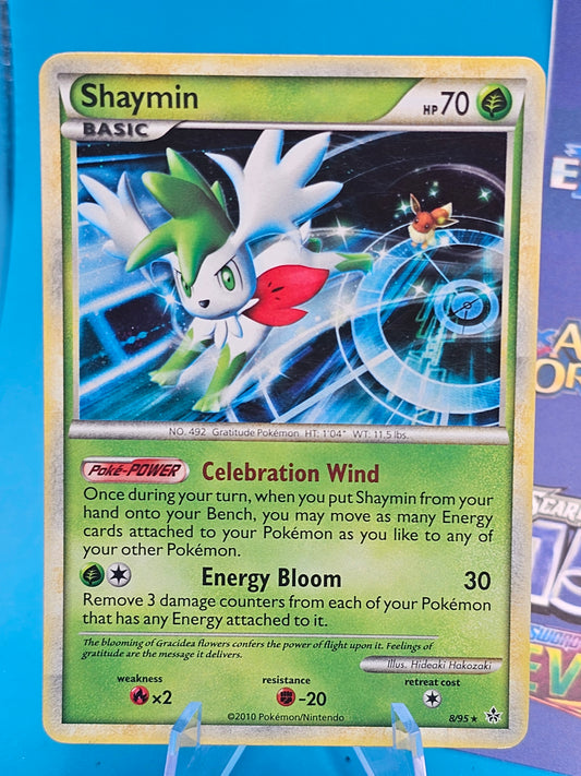 Pokemon Card Shaymin 8/95 HGSS-Unleashed Holo Rare 8/95 LP