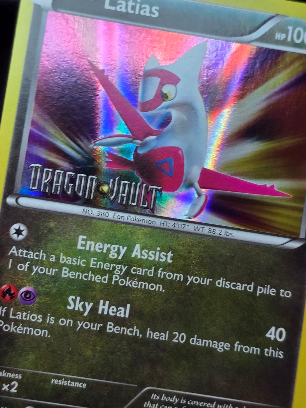 Latias 9/20 Dragon Vault Holo Rare Holo English Pokemon TCG Reverse Stamp