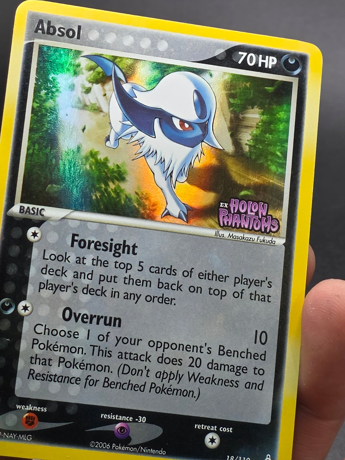 Absol - 18/110 - Pokemon Ex Holon Phantoms Reverse Holo LP