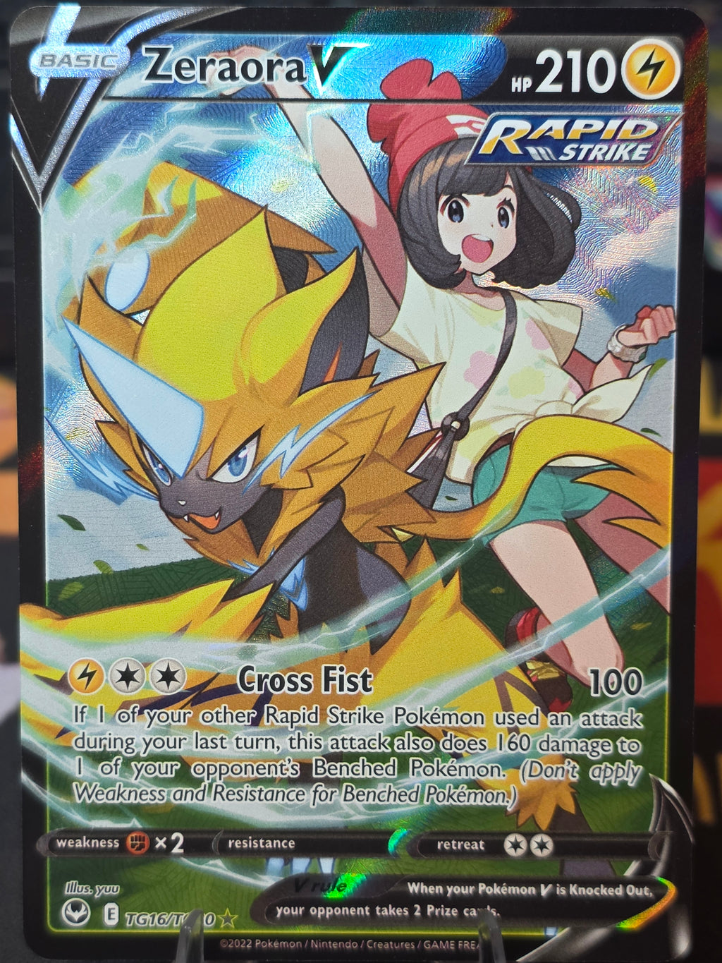 Zeraora V Silver Tempest Trainer Gallery Ultra Rare TG16/TG30