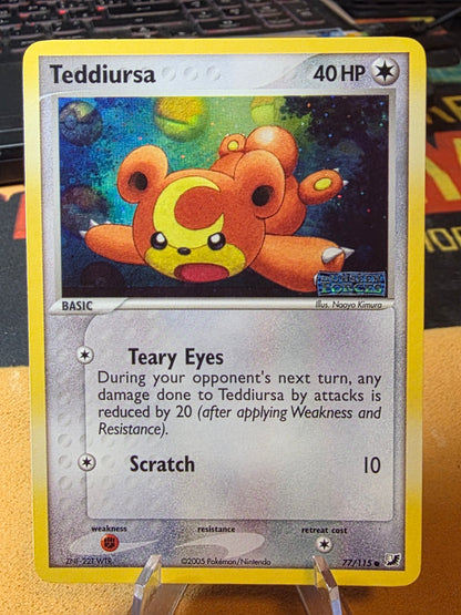 Teddiursa - 77/115 - Pokemon Unseen Forces Stamped Reverse Holo NM