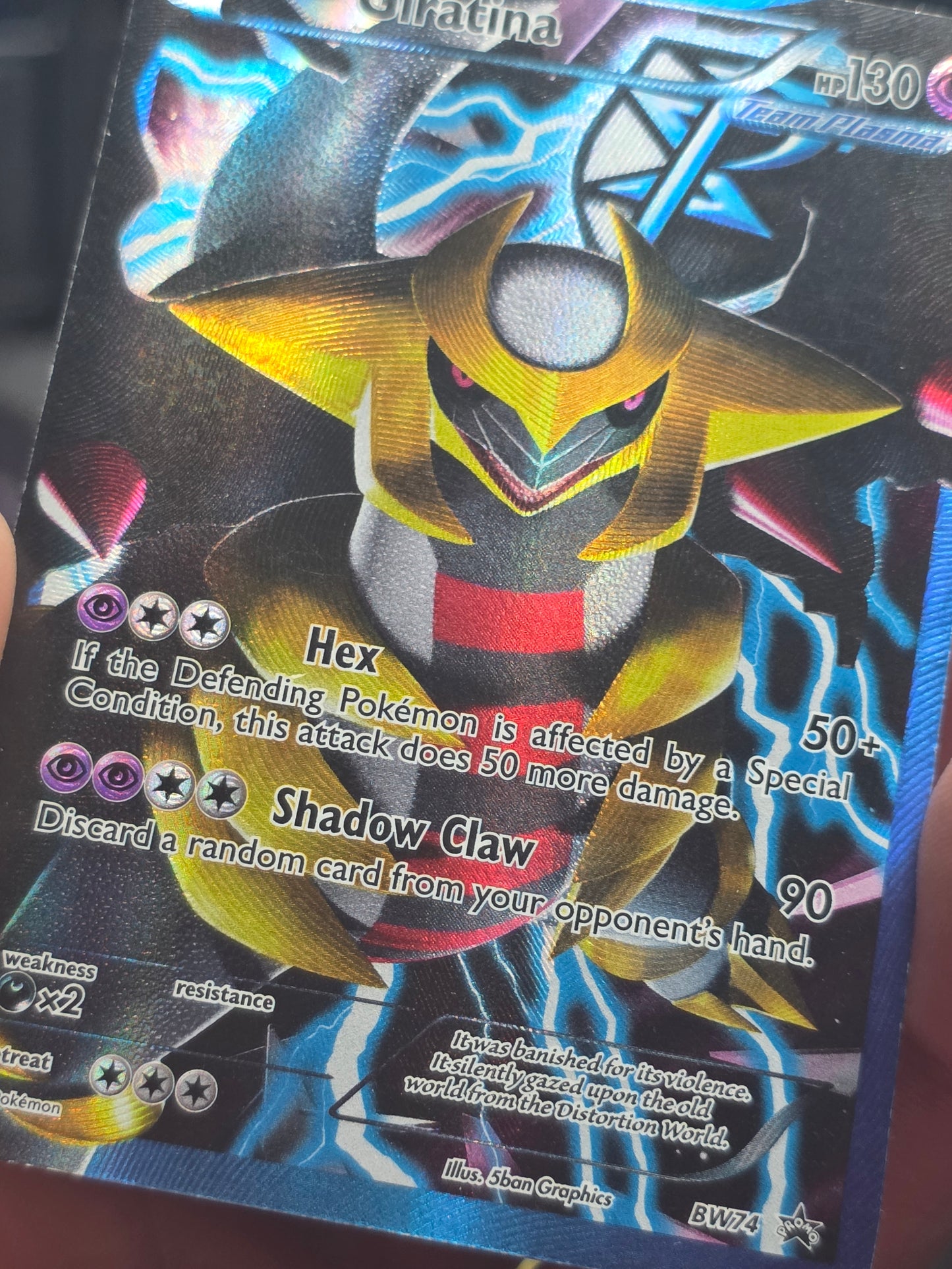 Pokémon Black & White Promo Giratina Team Plasma BW74 Holo MPHP