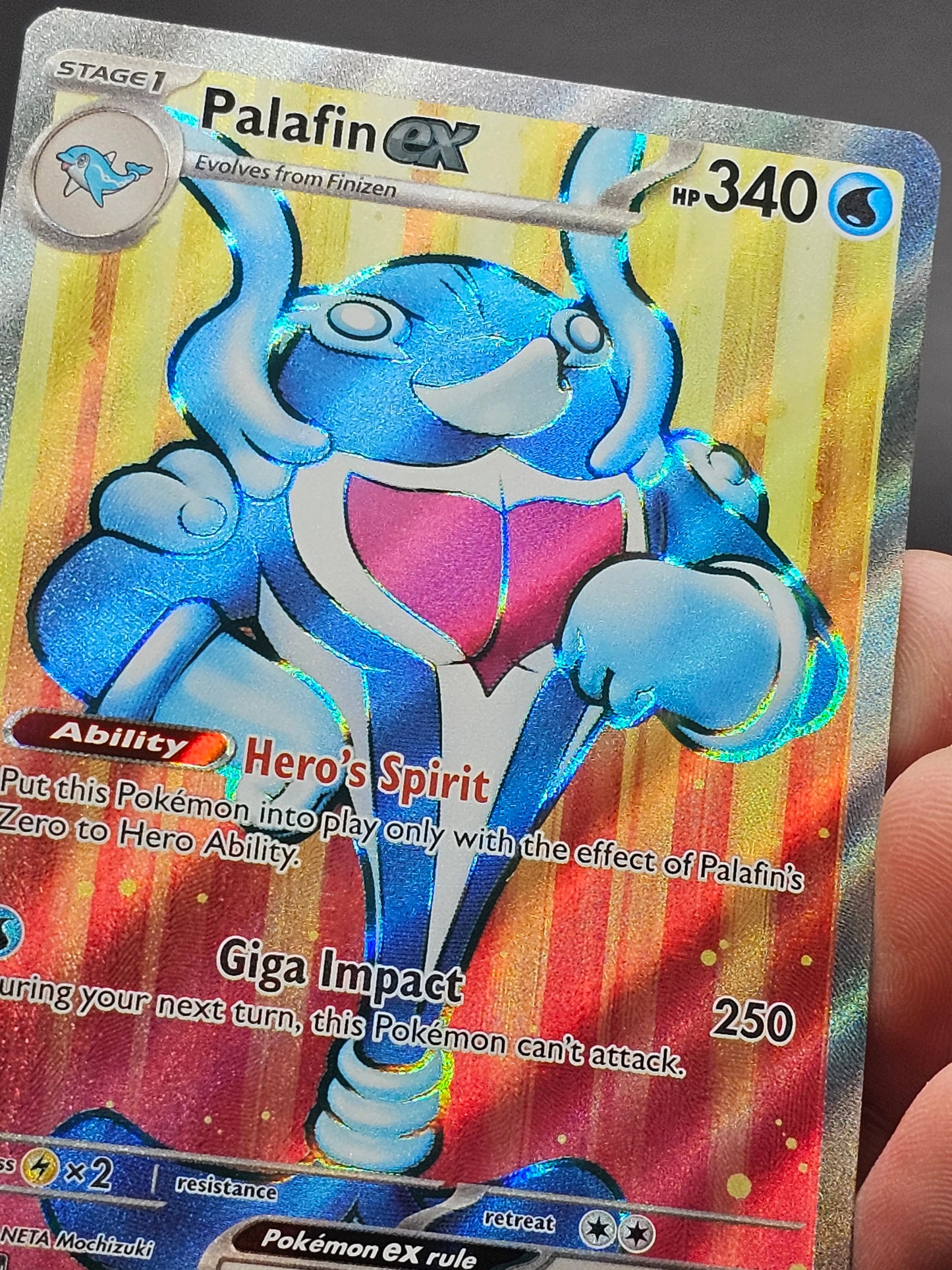 Palafin EX 193/167 Twilight Masquerade Full Art Ultra Rare Pokemon Card NM 040/167