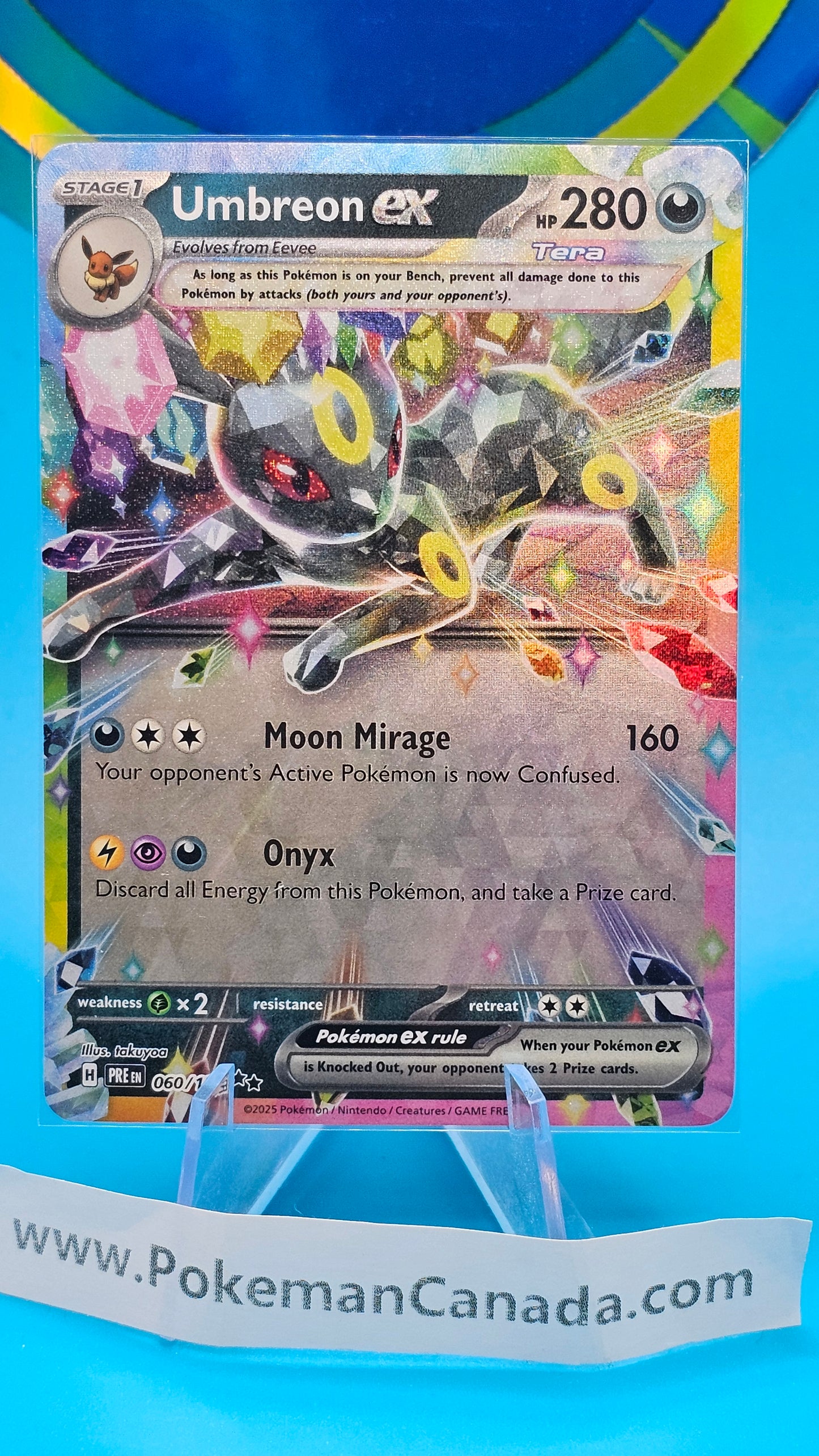 Pokemon Prismatic Evolutions #060/131 Umbreon ex Double Rare