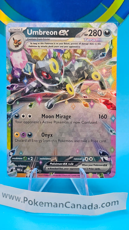 Pokemon Prismatic Evolutions #060/131 Umbreon ex Double Rare