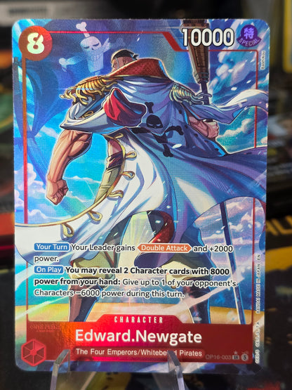 Edward Newgate (SR) ALT ART OP16-003 One Piece TCG The Time Of Battle NM