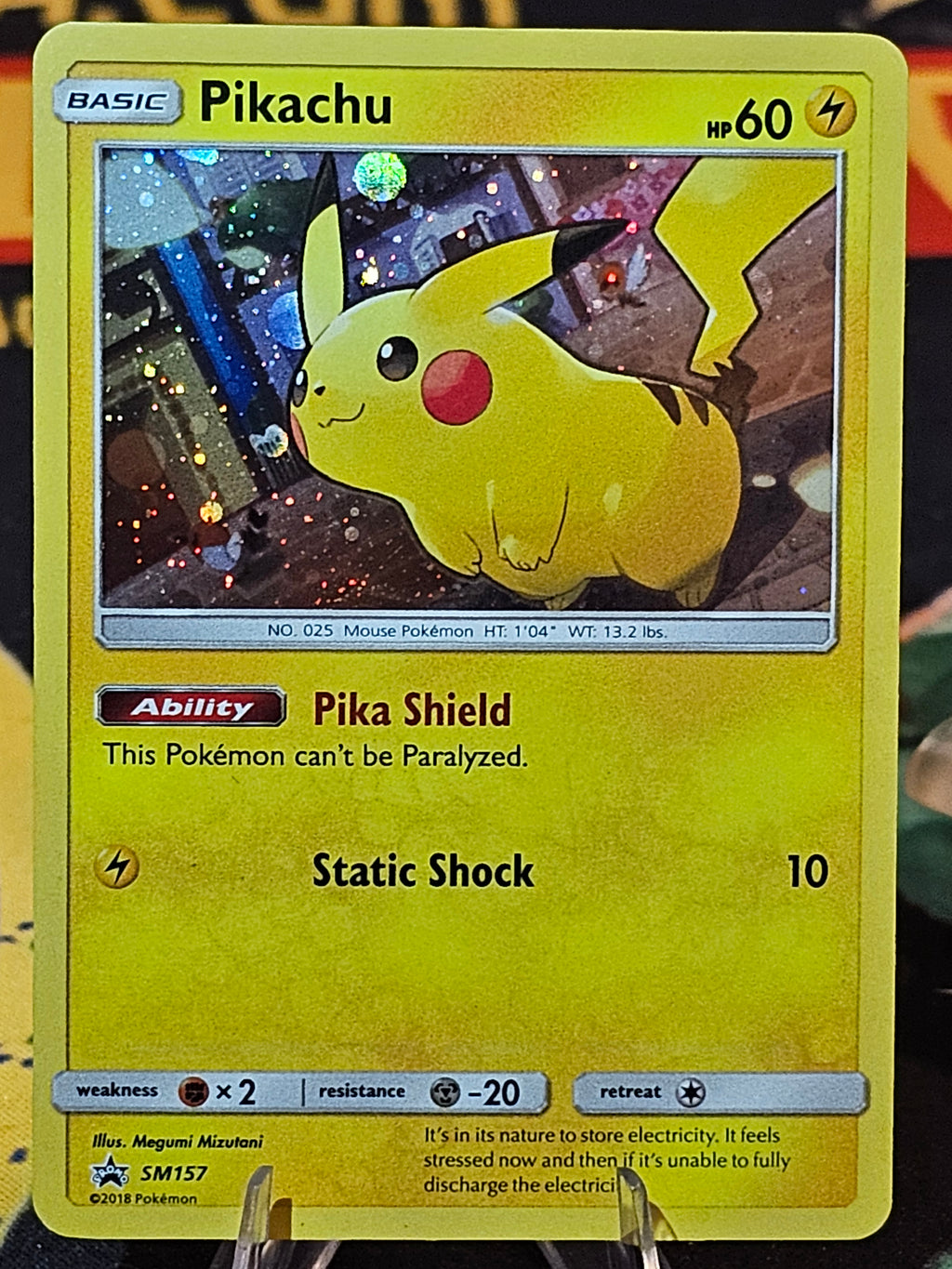 Pikachu SM157 Holo Black Star Promo Pokemon LPMP