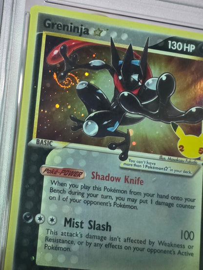 Celebrations ETB GRENINJA Gold Star Promo #144 PSA 9 Swirl
