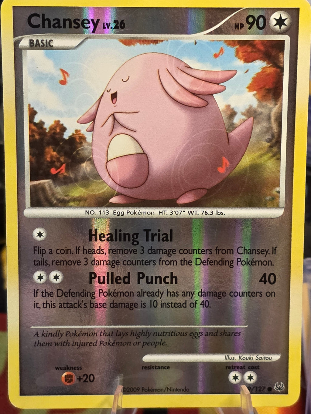 CHANSEY 69/127 COMMON PLATINUM POKEMON REVERSE HOLO