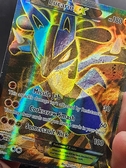 Lucario EX 107/111 Ultra Rare Full Art Furious Fists Pokémon Card MP